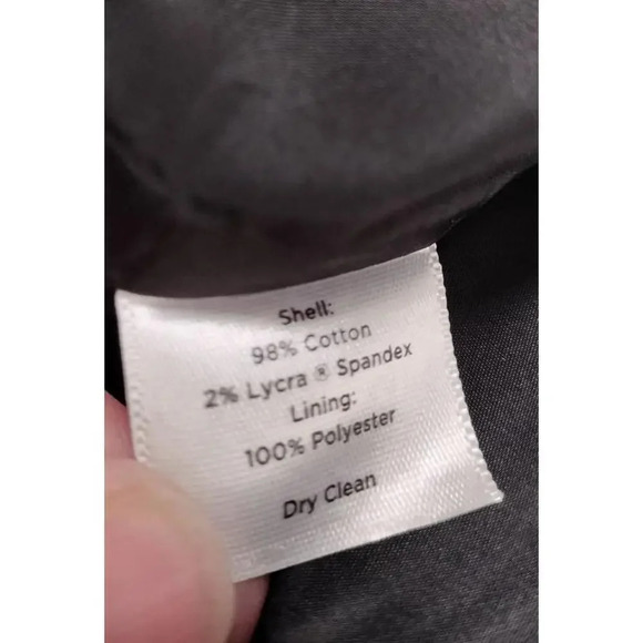 Talbots Size 8 Black Gray Geometric Houndstooth Pattern Lined Zip Closure Skirt - Picture 8 of 10